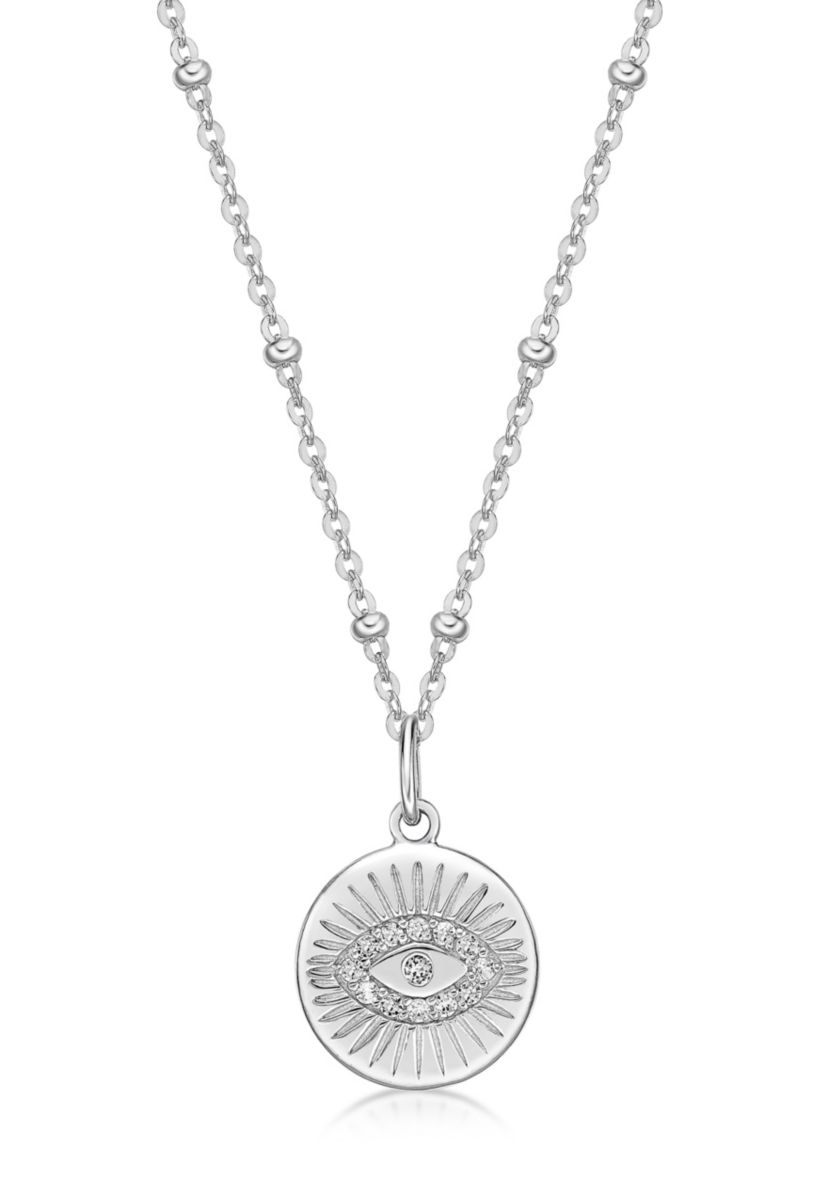 3/8 ct. t.w. White Topaz Necklace in Sterling Silver