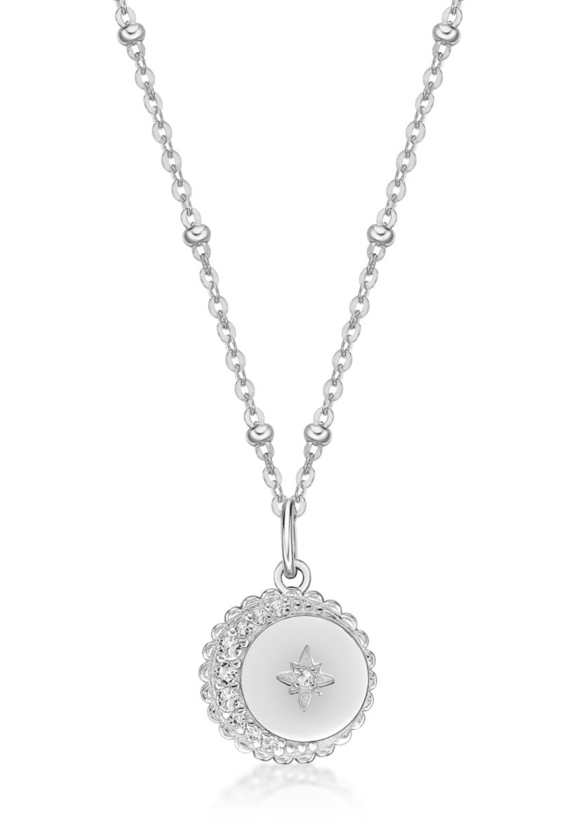 1/5 ct. t.w. White Topaz Necklace in Sterling Silver