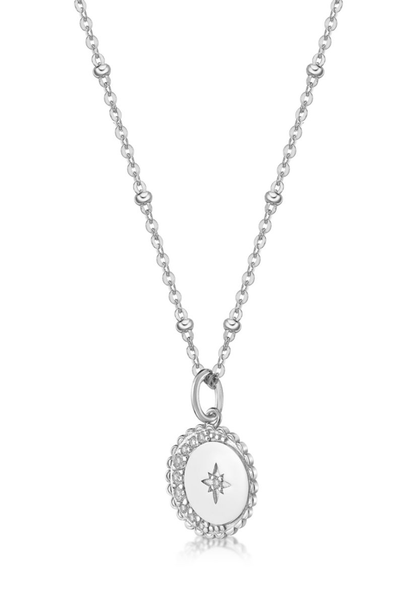 1/5 ct. t.w. White Topaz Necklace in Sterling Silver