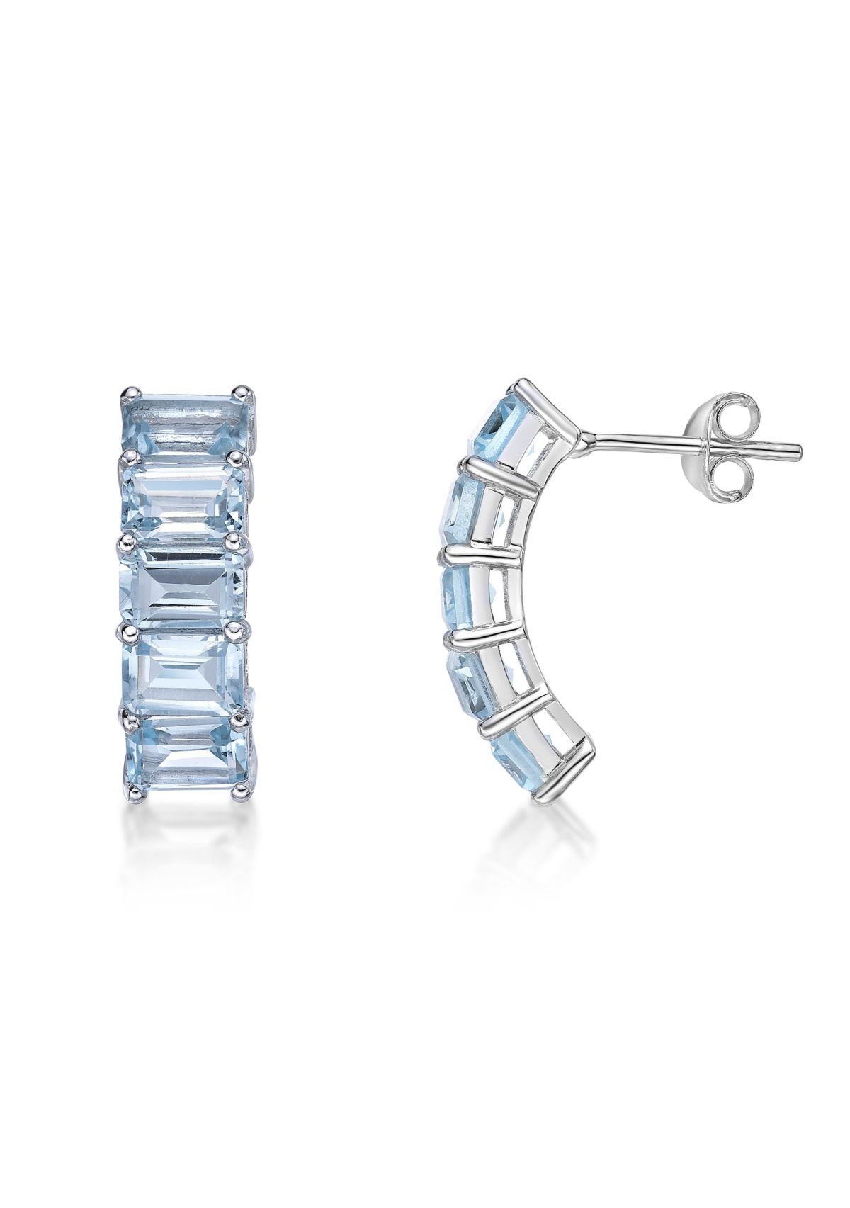 6 1/2 ct. t.w. Blue Topaz Earrings in Sterling Silver