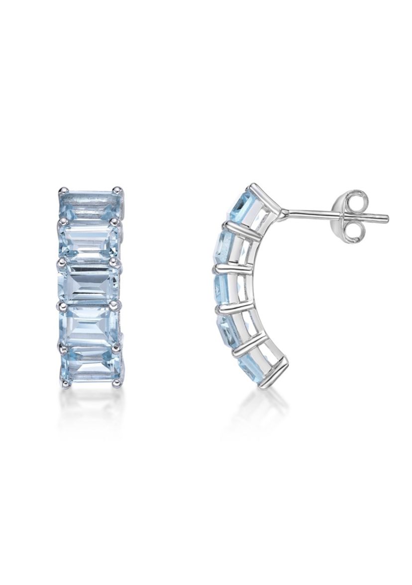 6 1/2 ct. t.w. Blue Topaz Earrings in Sterling Silver