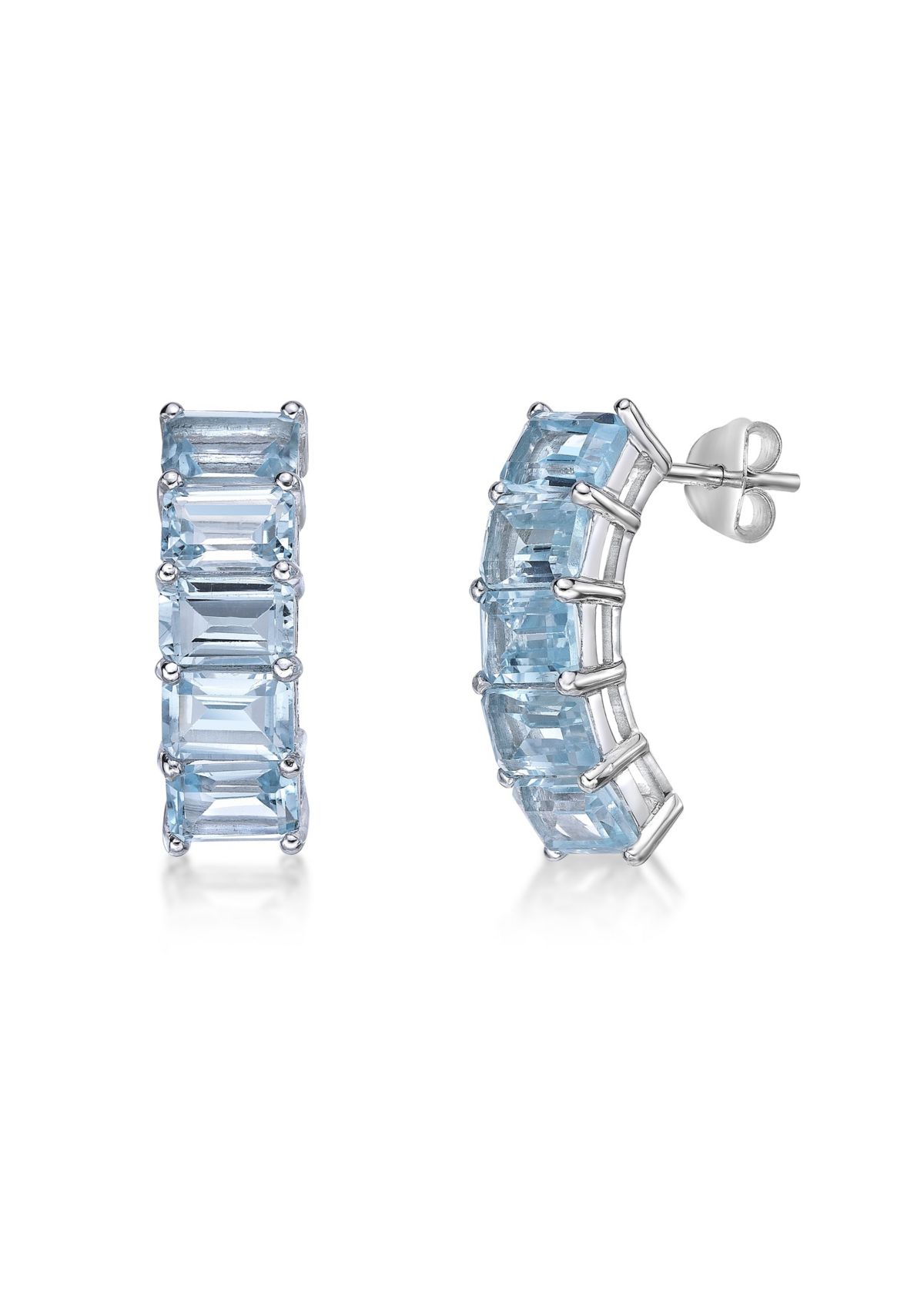 6 1/2 ct. t.w. Blue Topaz Earrings in Sterling Silver
