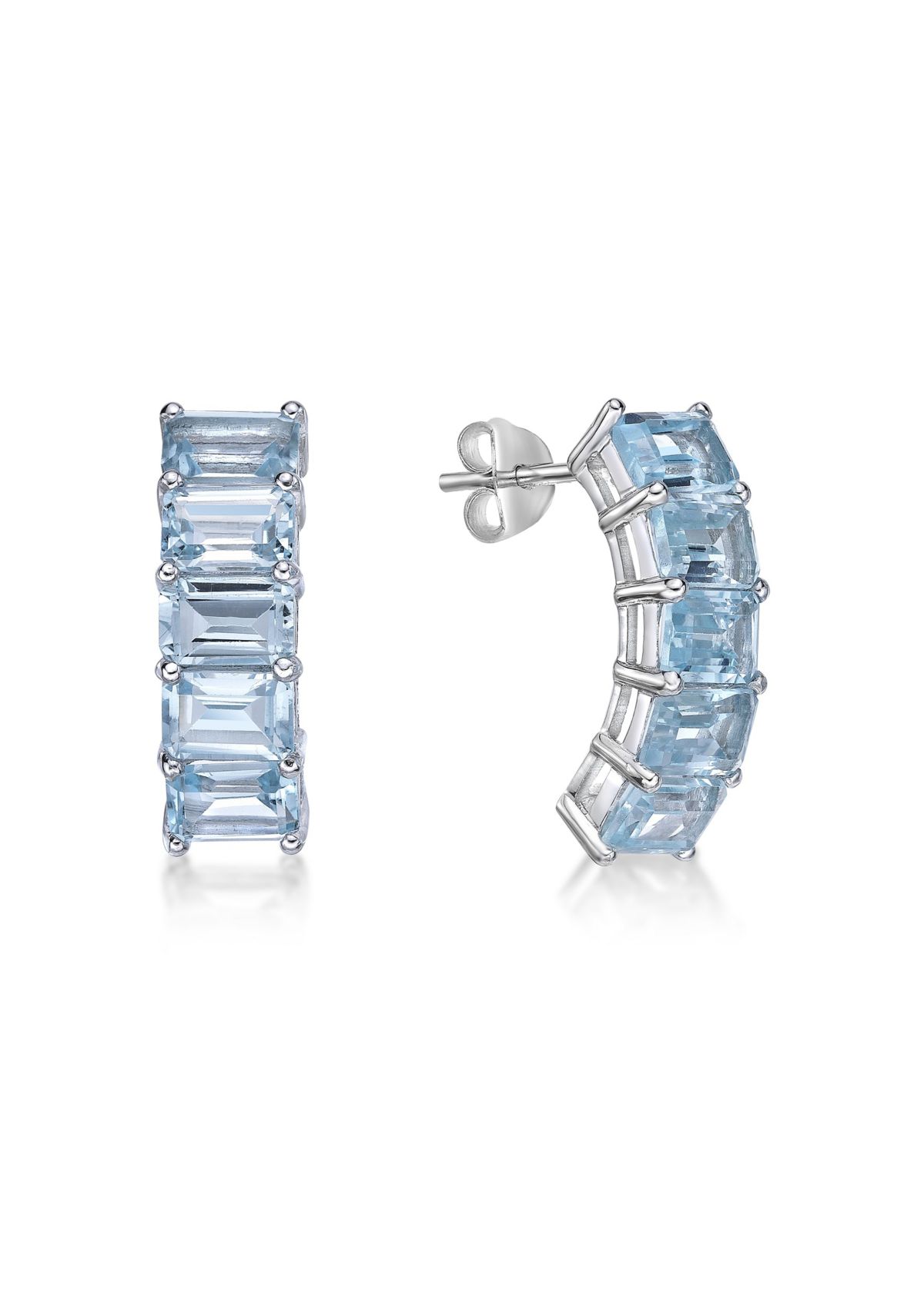 6 1/2 ct. t.w. Blue Topaz Earrings in Sterling Silver