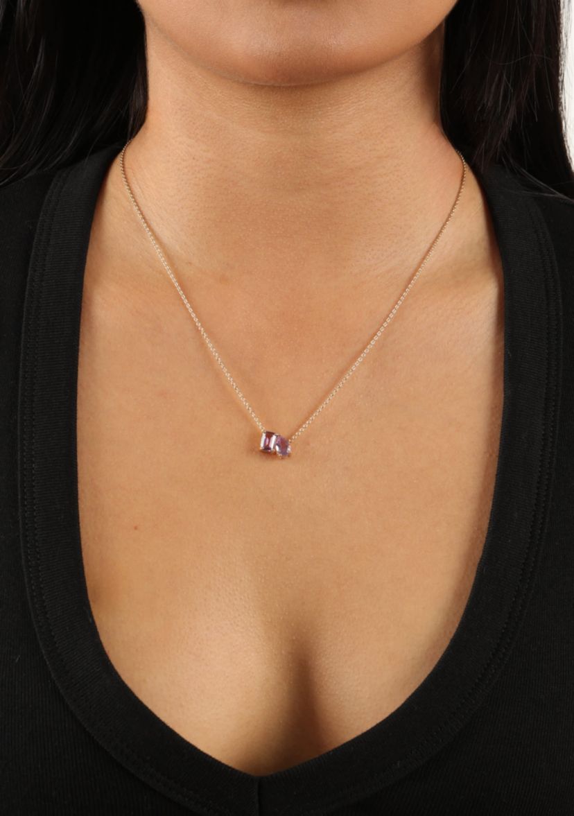1 7/8 ct. t.w. Amethyst Pendant Necklace in 2 Micron Gold Plated Sterling Silver