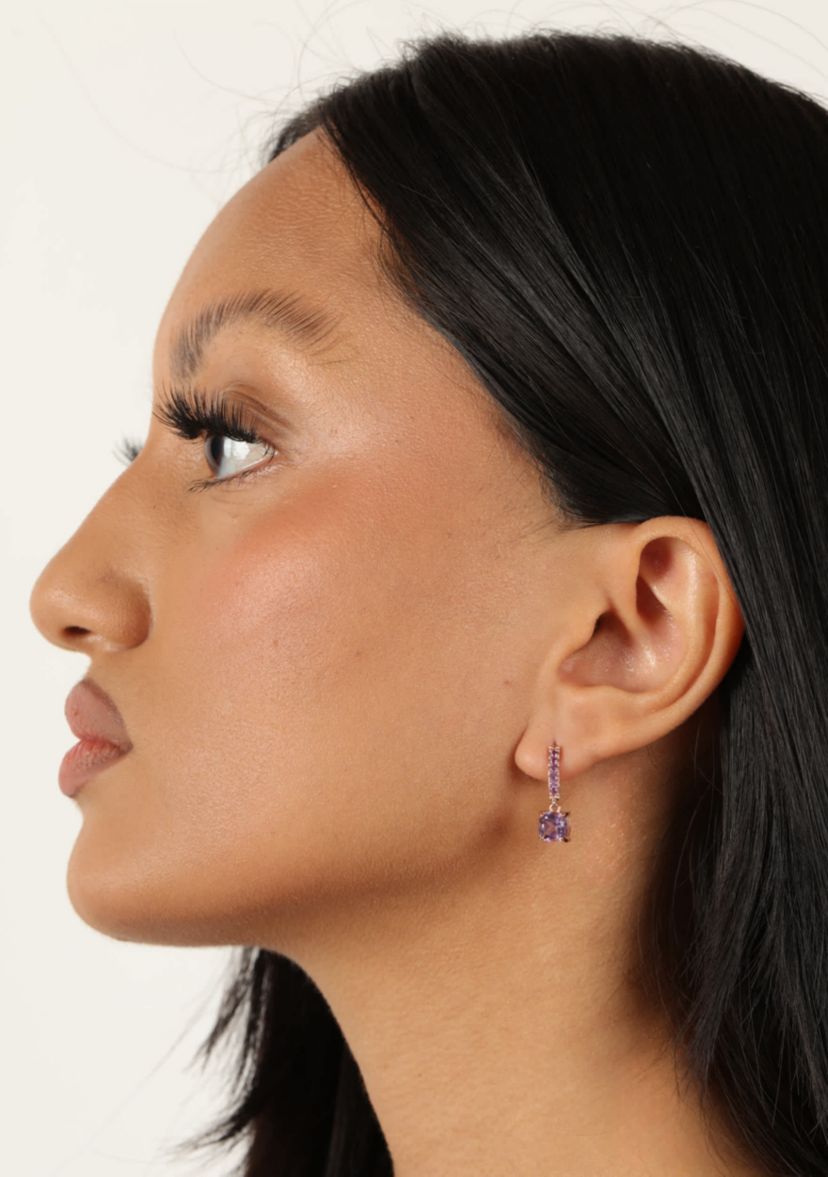 1 7/8 ct. t.w. Amethyst Earrings in 2 Micron Rose Gold Plated Sterling Silver
