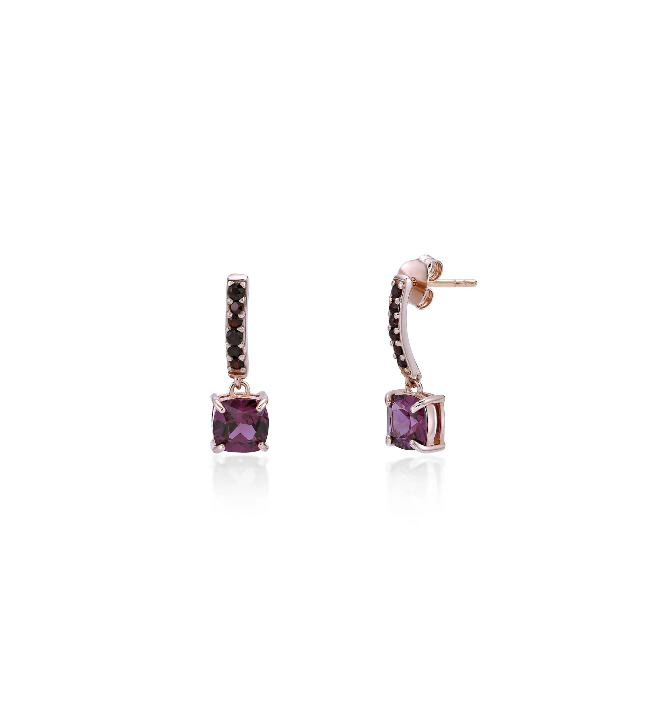 2 3/4 ct. t.w. Garnet Earrings in 2 Micron Gold Plated Sterling Silver