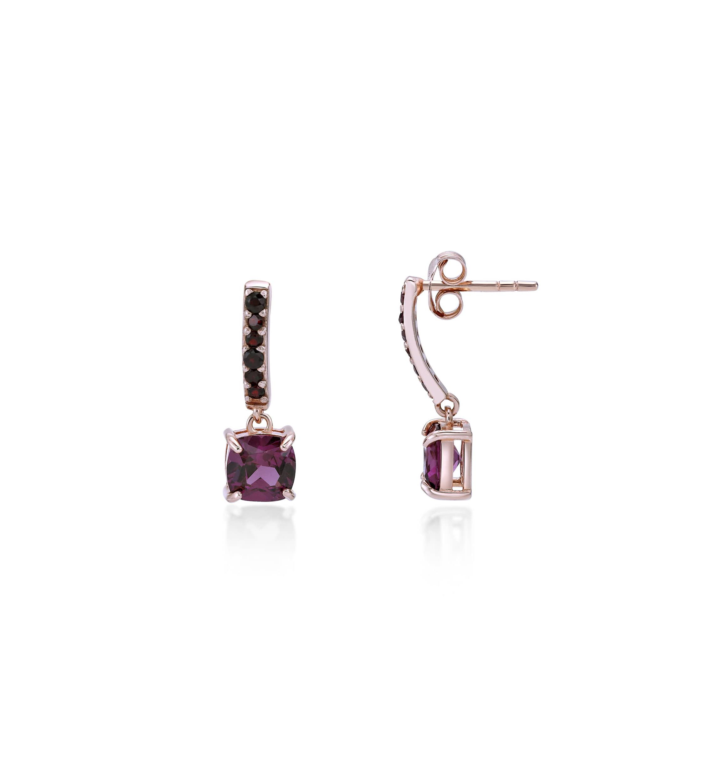 2 3/4 ct. t.w. Garnet Earrings in 2 Micron Gold Plated Sterling Silver