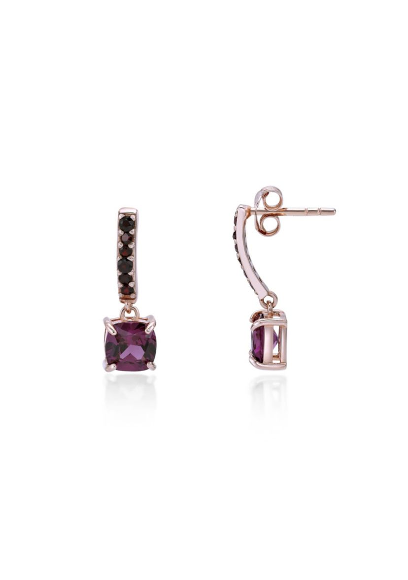 2 3/4 ct. t.w. Garnet Earrings in 2 Micron Gold Plated Sterling Silver