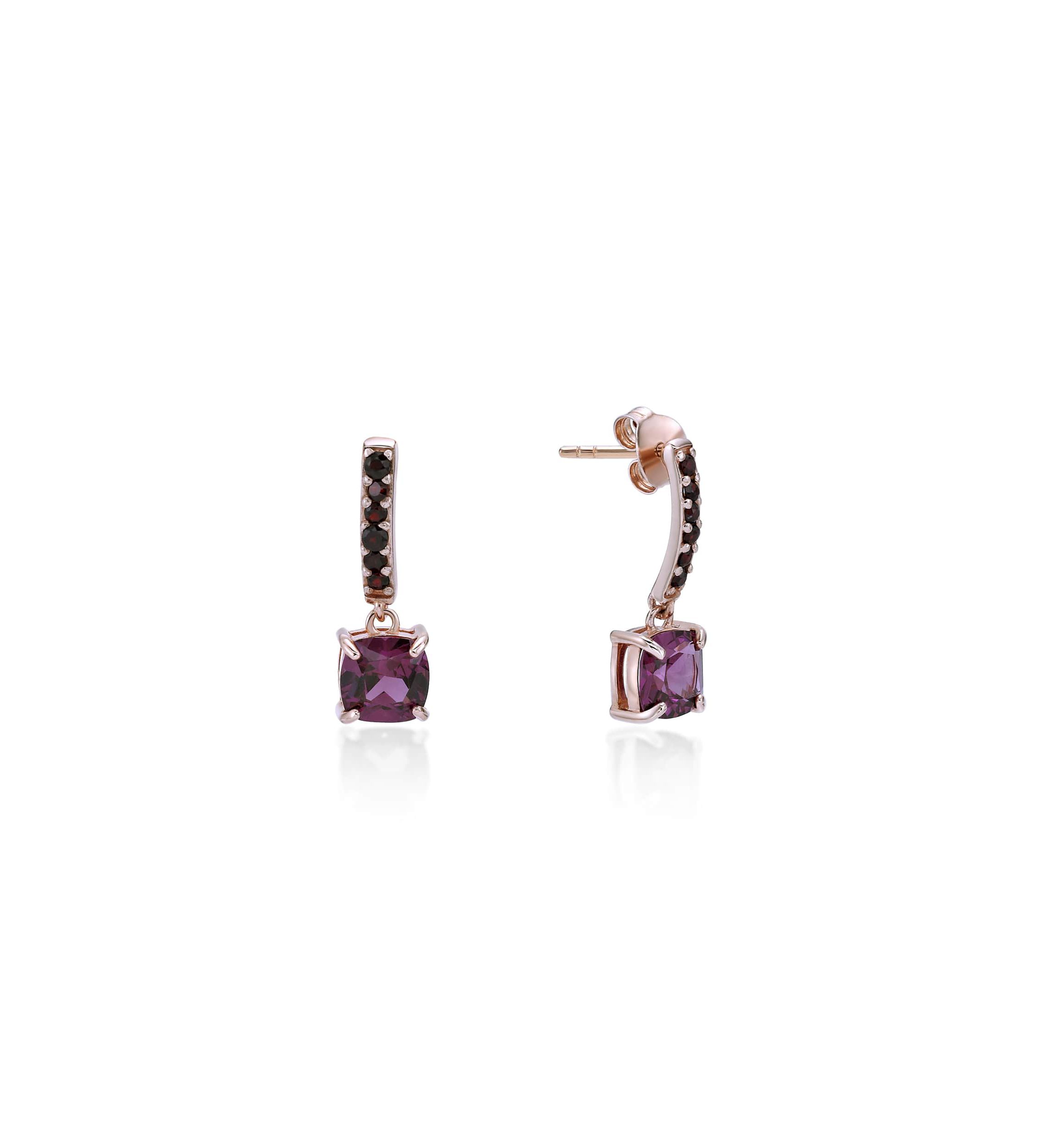 2 3/4 ct. t.w. Garnet Earrings in 2 Micron Gold Plated Sterling Silver