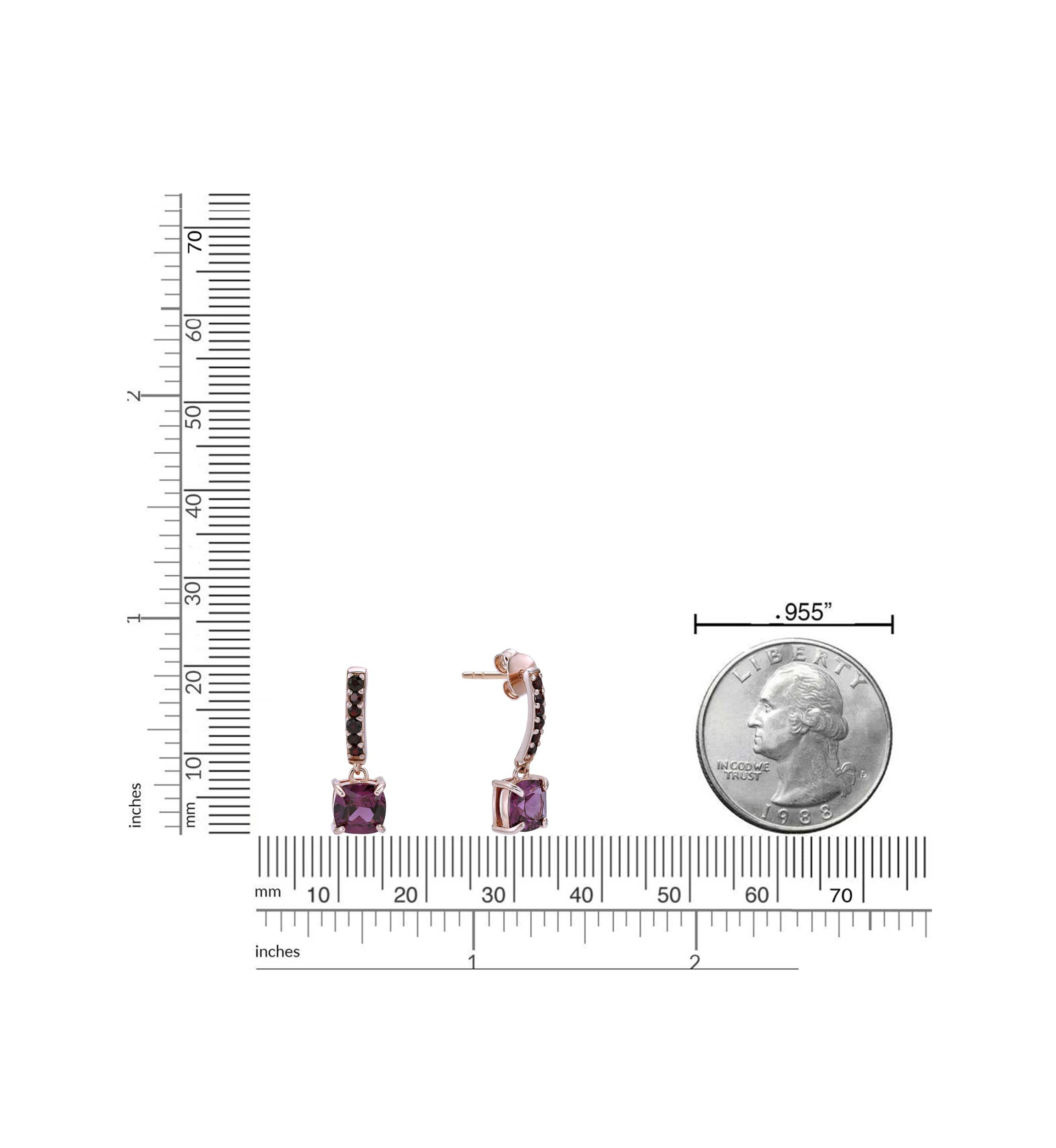2 3/4 ct. t.w. Garnet Earrings in 2 Micron Gold Plated Sterling Silver