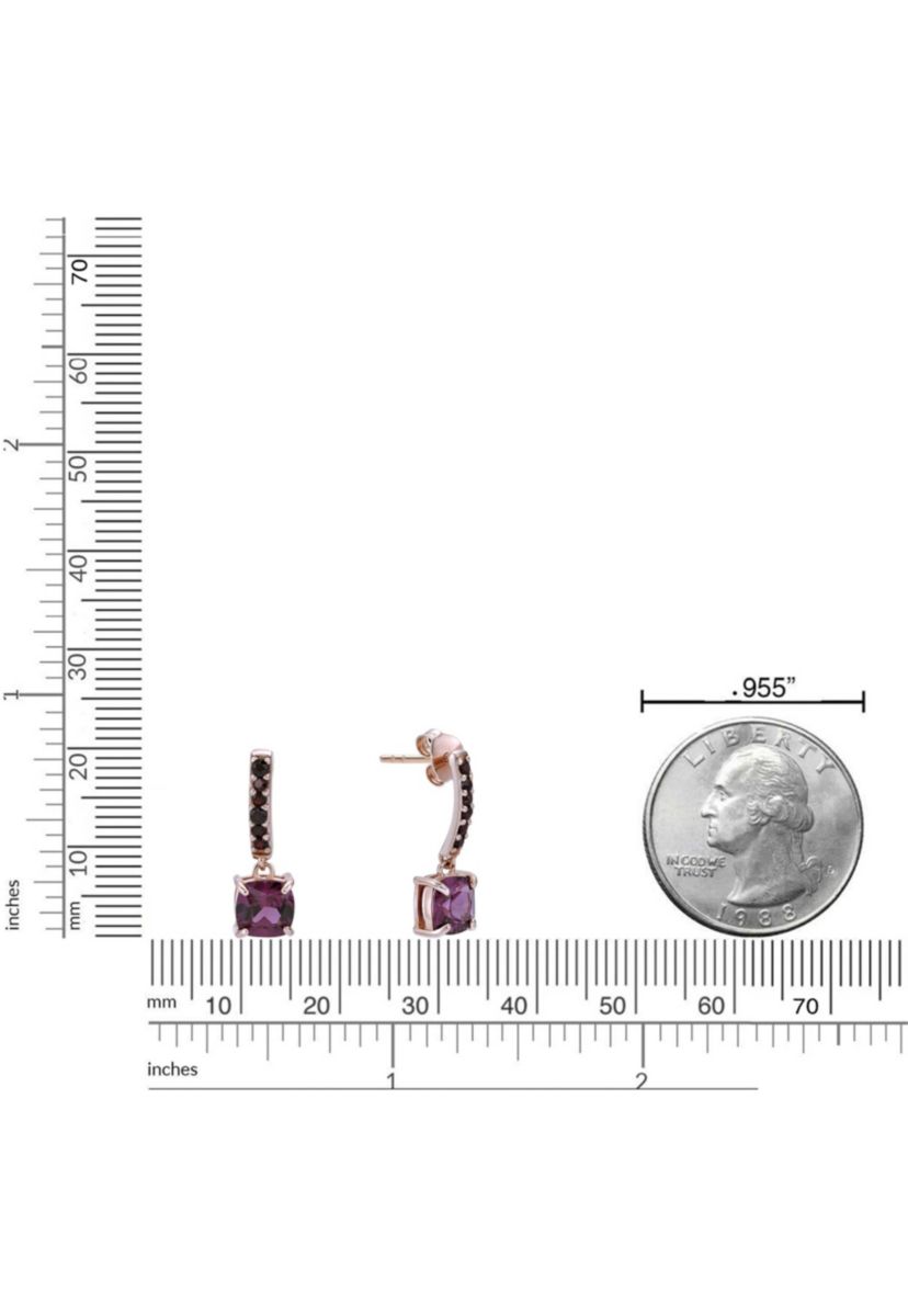2 3/4 ct. t.w. Garnet Earrings in 2 Micron Gold Plated Sterling Silver