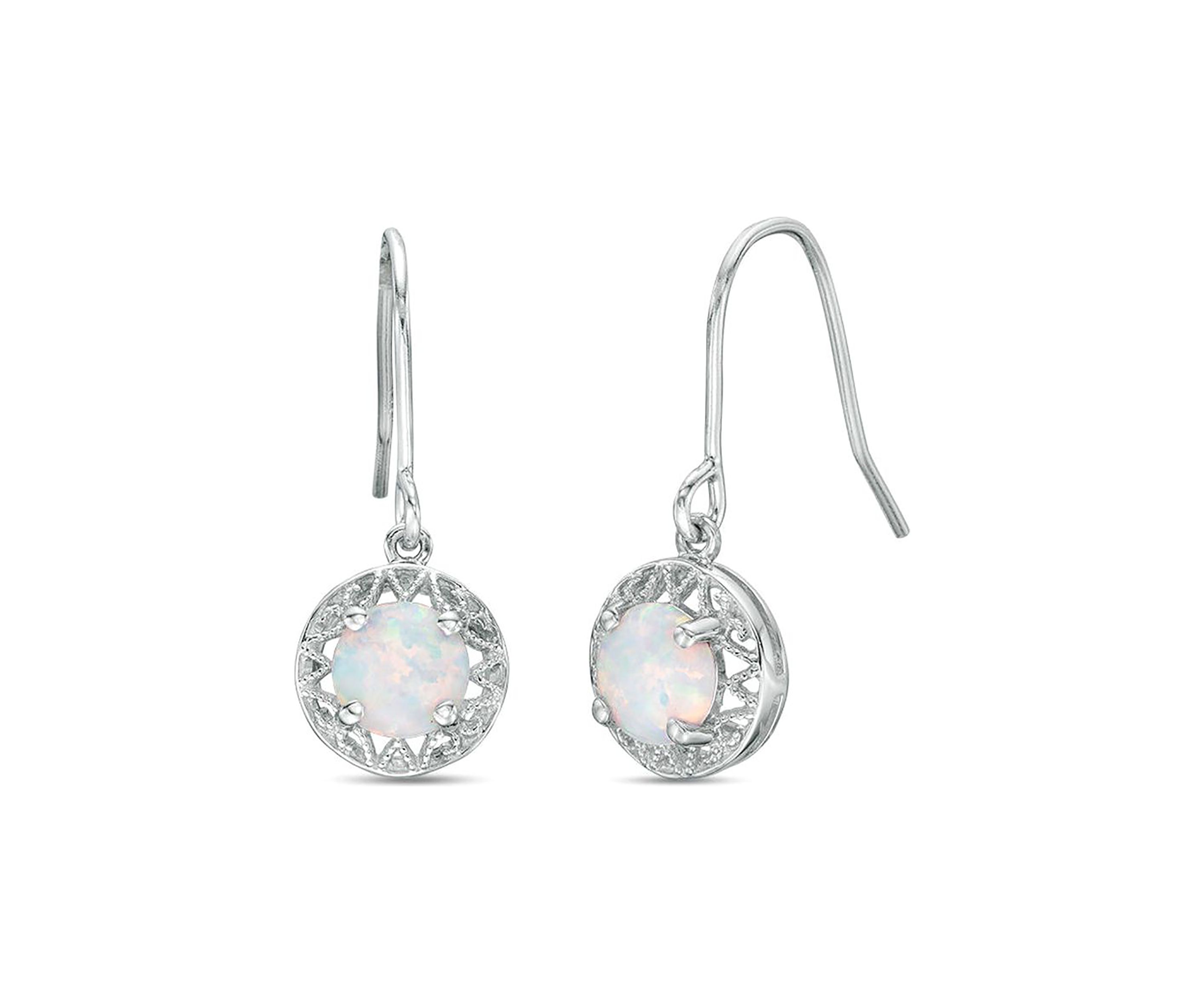Lab Created 1.2 ct. t.w. Created Opal Earrings in Sterling Silver