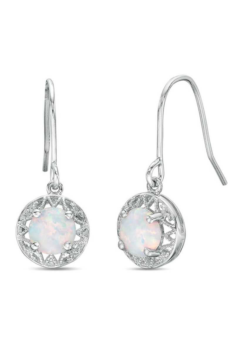 Lab Created 1.2 ct. t.w. Created Opal Earrings in Sterling Silver