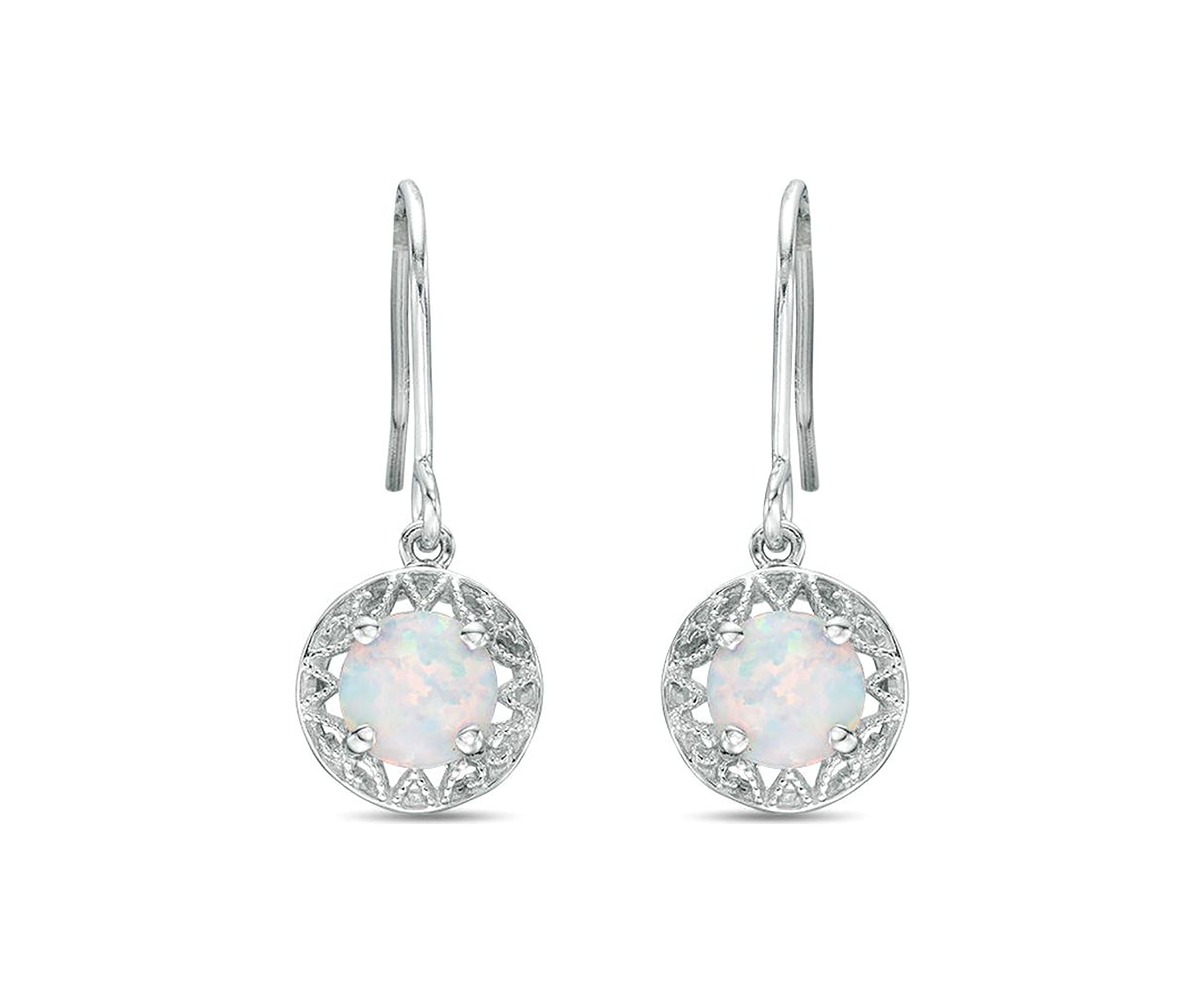 Lab Created 1.2 ct. t.w. Created Opal Earrings in Sterling Silver