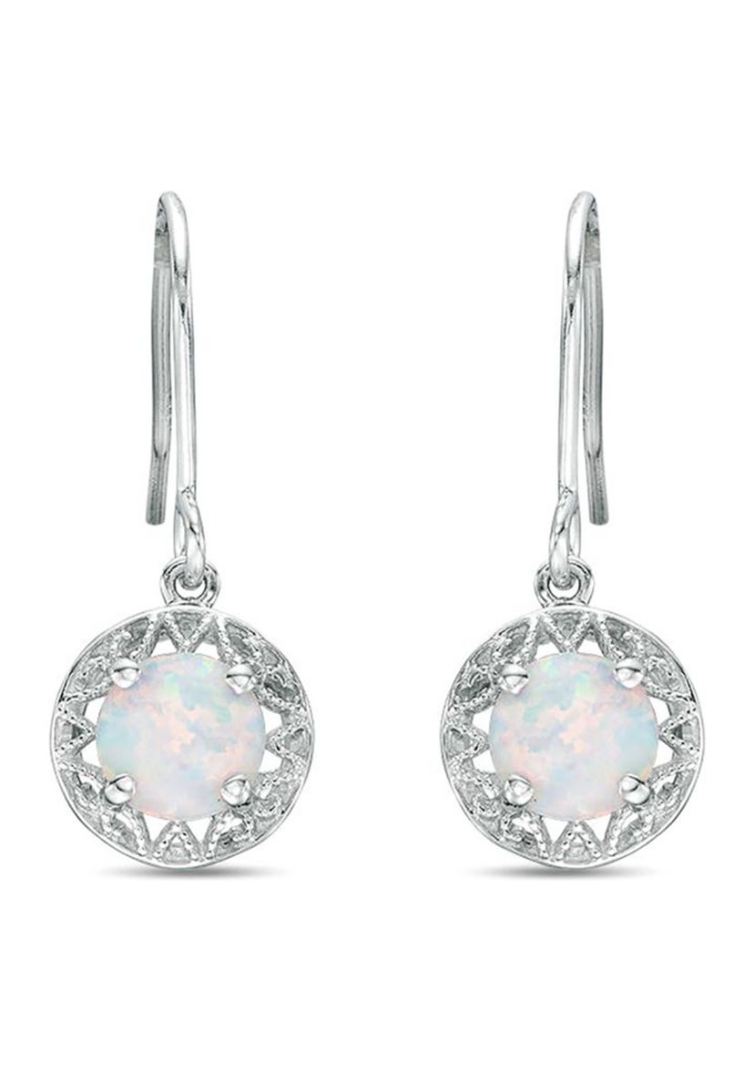 Lab Created 1.2 ct. t.w. Created Opal Earrings in Sterling Silver