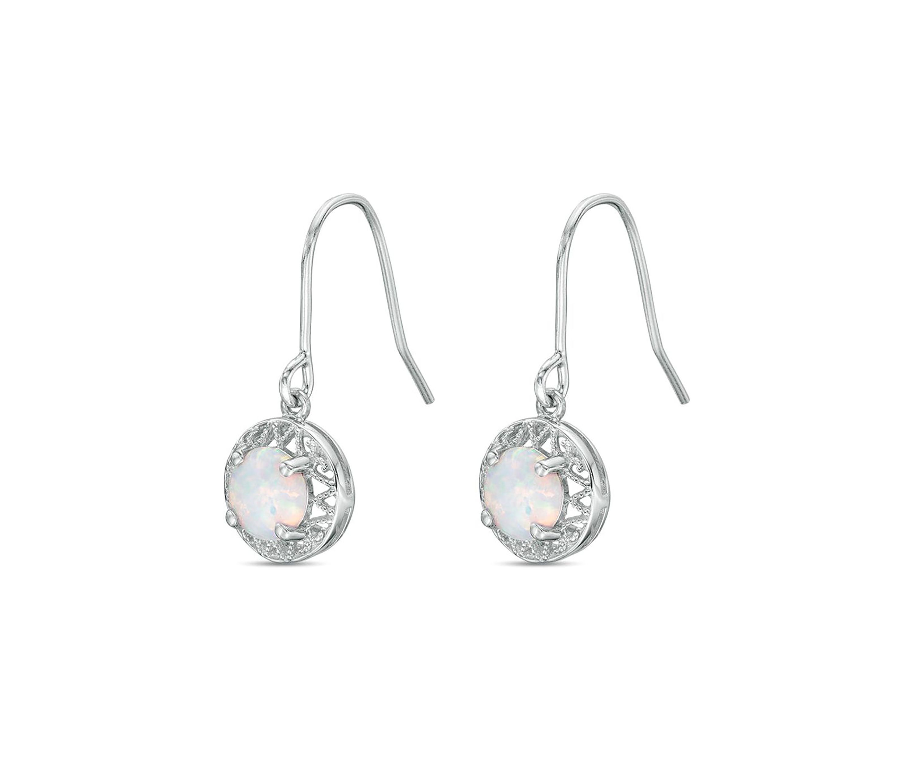 Lab Created 1.2 ct. t.w. Created Opal Earrings in Sterling Silver