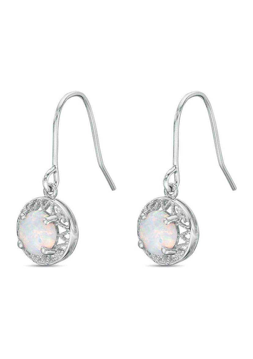 Lab Created 1.2 ct. t.w. Created Opal Earrings in Sterling Silver