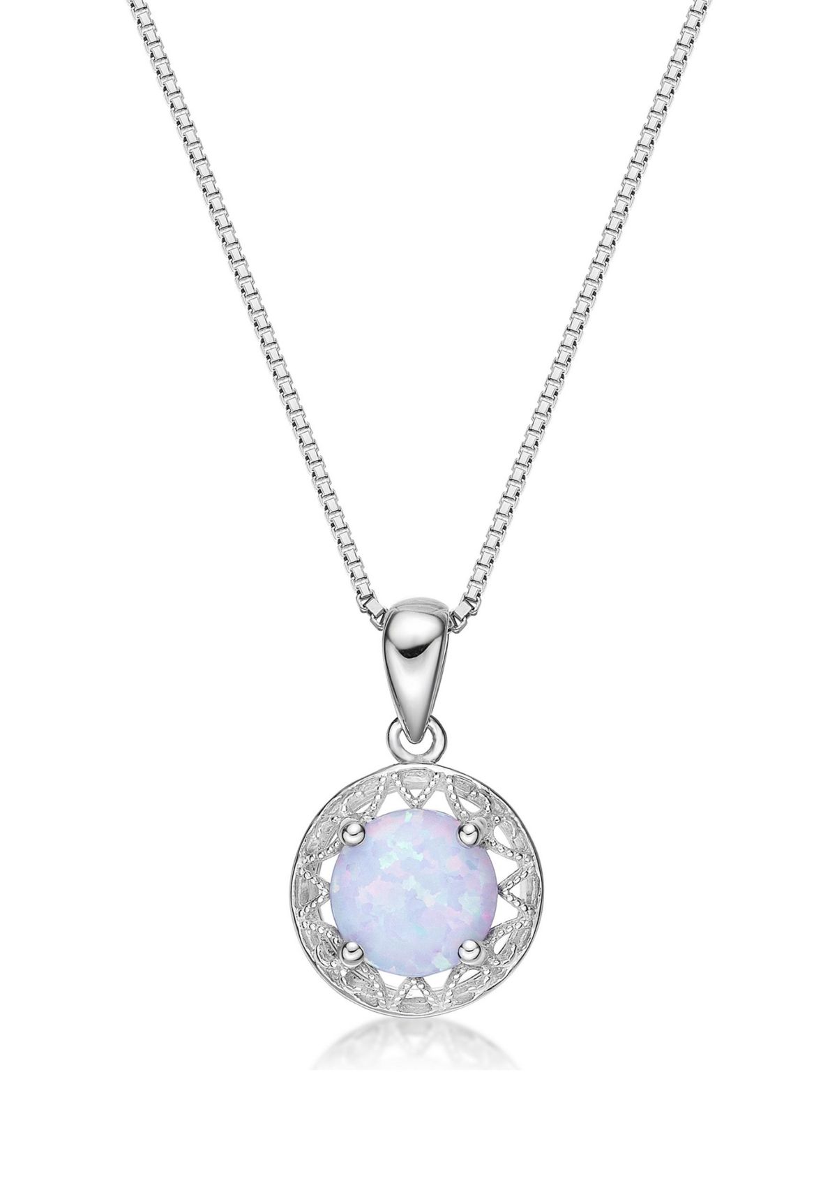 Lab Created 0.8 ct. t.w. Created Opal Pendant in Sterling Silver