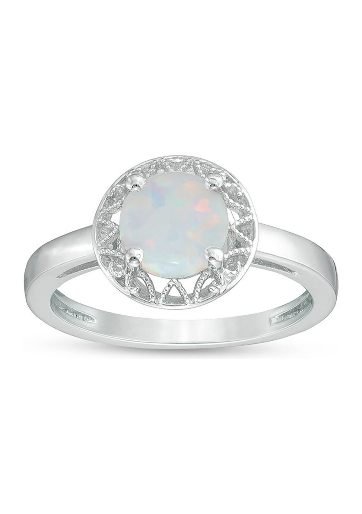 Lab Created 0.8 ct. t.w. Created Opal Ring in Sterling Silver