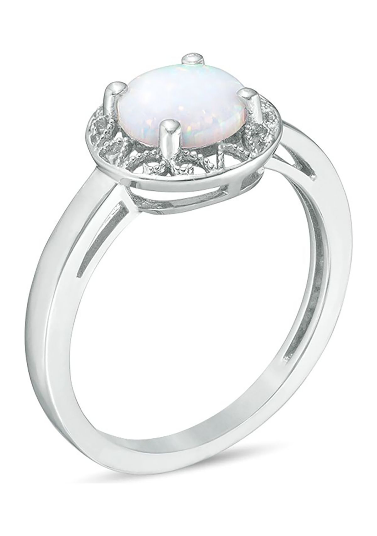 Lab Created 0.8 ct. t.w. Created Opal Ring in Sterling Silver