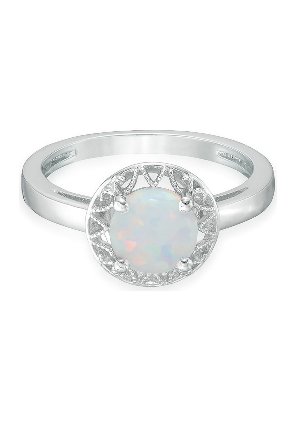 Lab Created 0.8 ct. t.w. Created Opal Ring in Sterling Silver