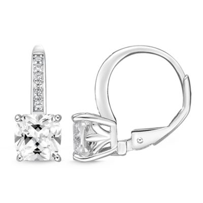 Gemminded Lab Created 2 3/8 ct. t.w. White Sapphire Drop Earrings in Sterling Silver