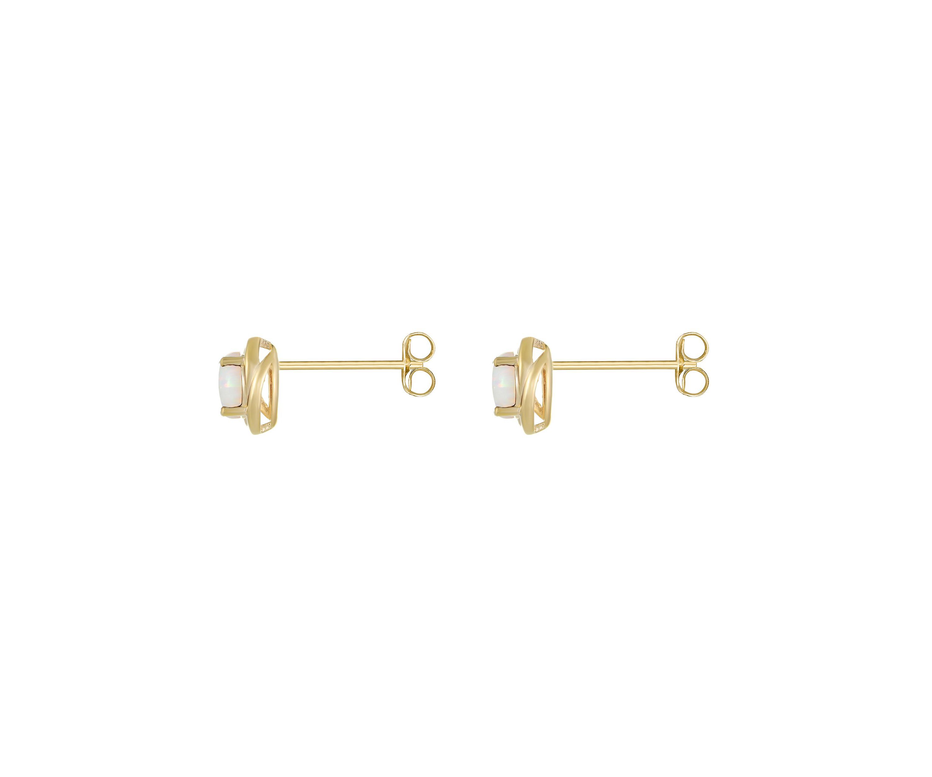 Lab Created 0.7 ct. t.w. Lab-created Opal Earrings in Gold Plated Sterling Silver