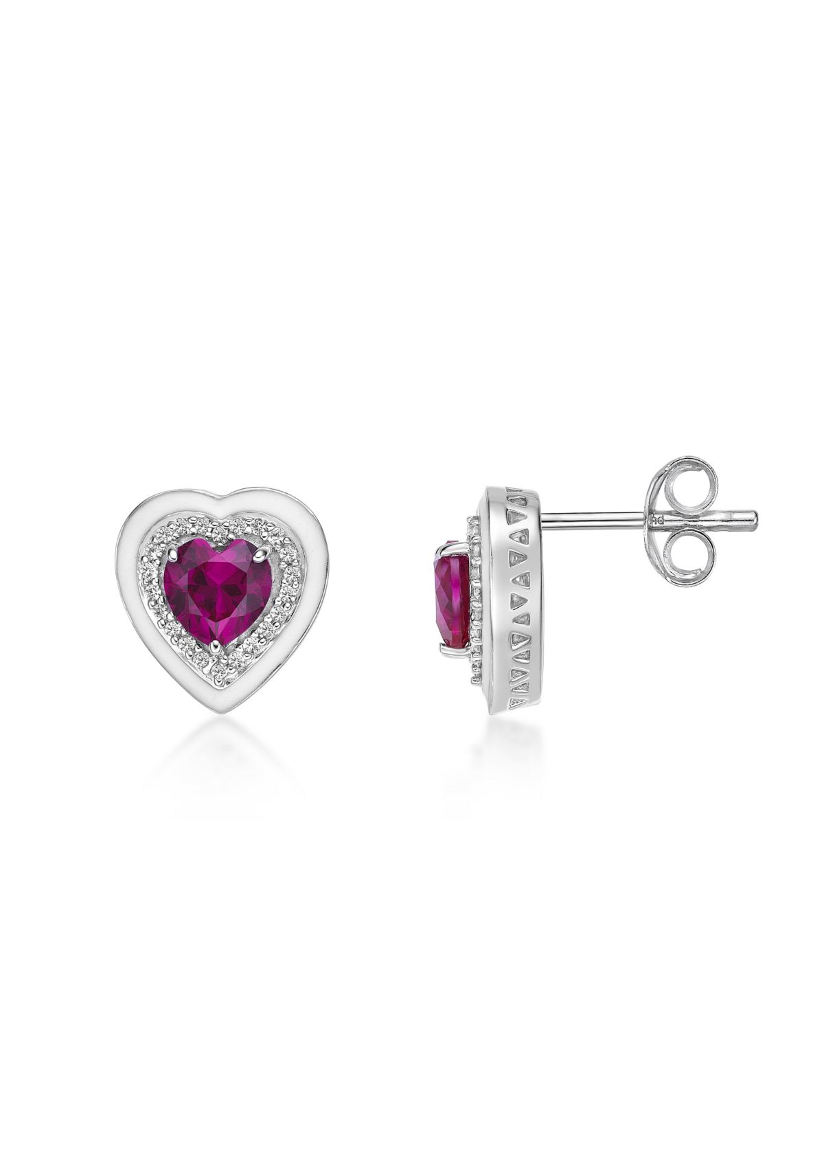 2 ct. t.w. Created Ruby Earrings in Sterling Silver