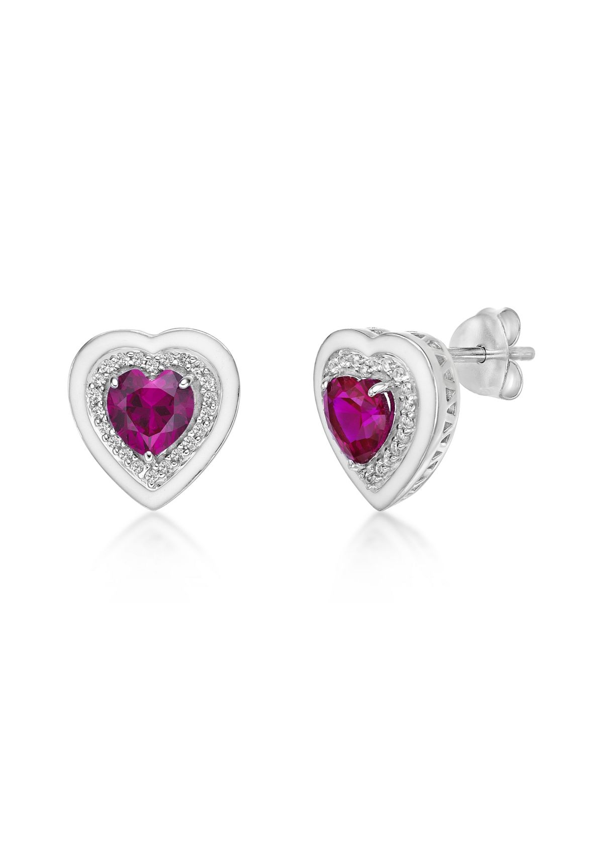 2 ct. t.w. Created Ruby Earrings in Sterling Silver