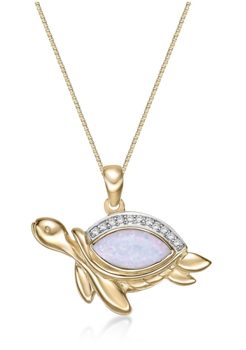 Lab Created 7/8 ct. t.w. Created Opal and Created White Sapphire Necklace in Sterling Silver