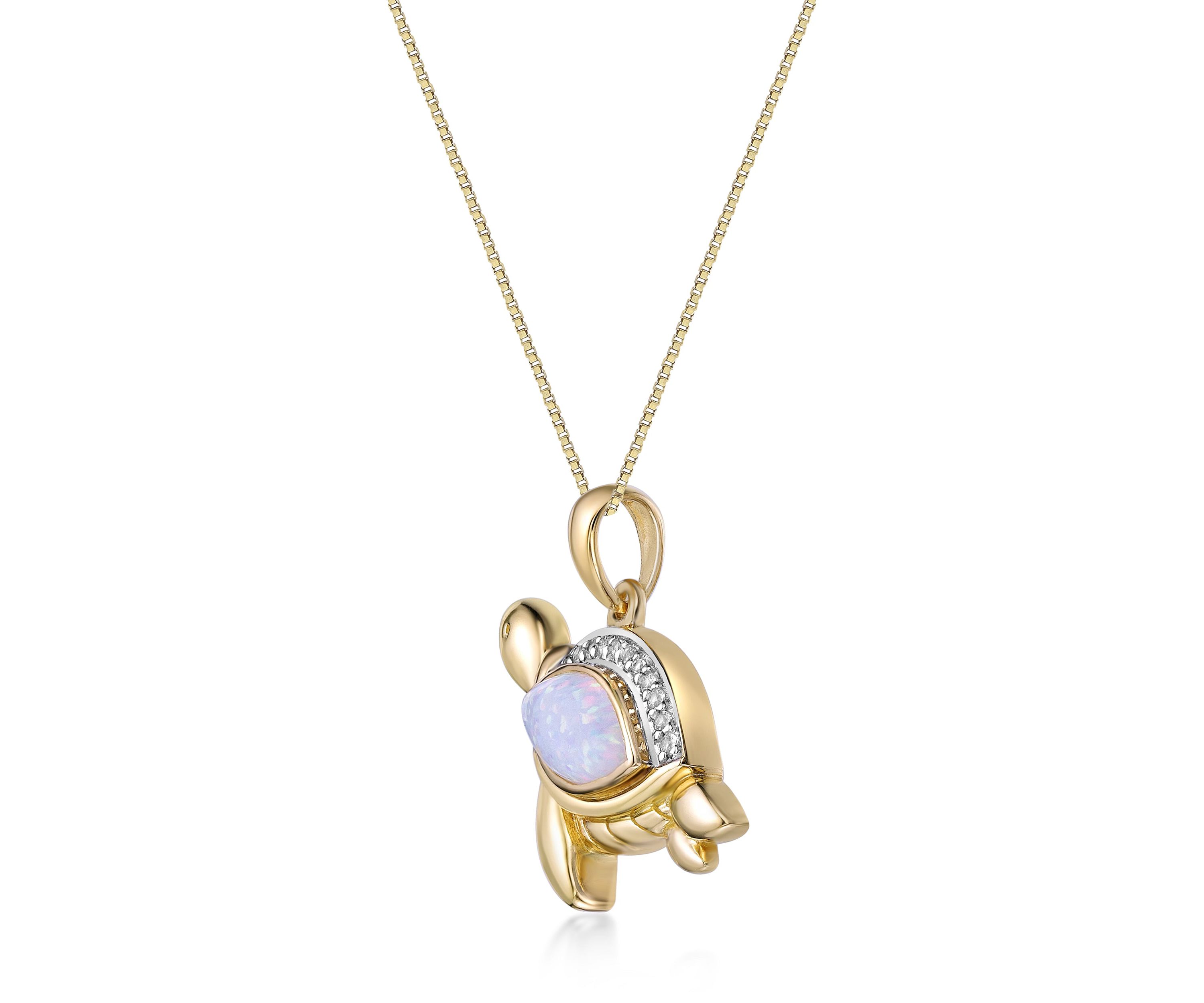 Lab Created 7/8 ct. t.w. Created Opal and Created White Sapphire Necklace in Sterling Silver