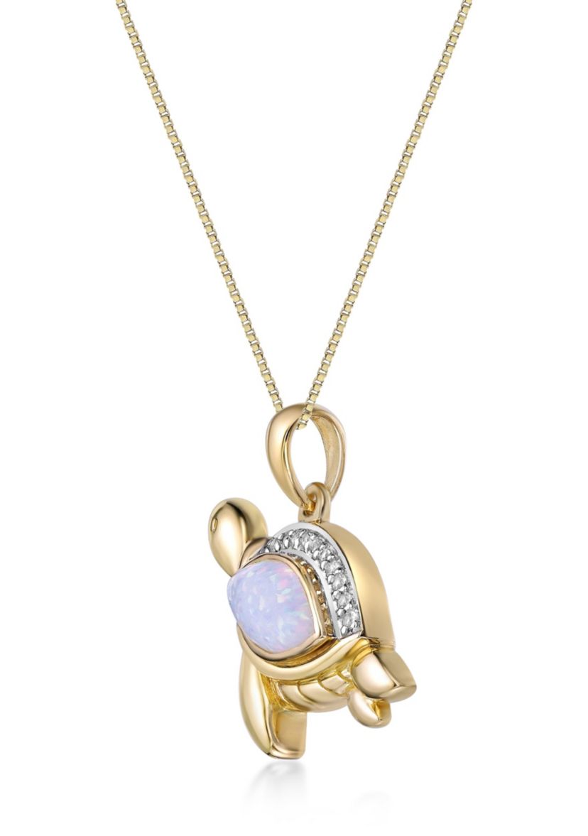 Lab Created 7/8 ct. t.w. Created Opal and Created White Sapphire Necklace in Sterling Silver