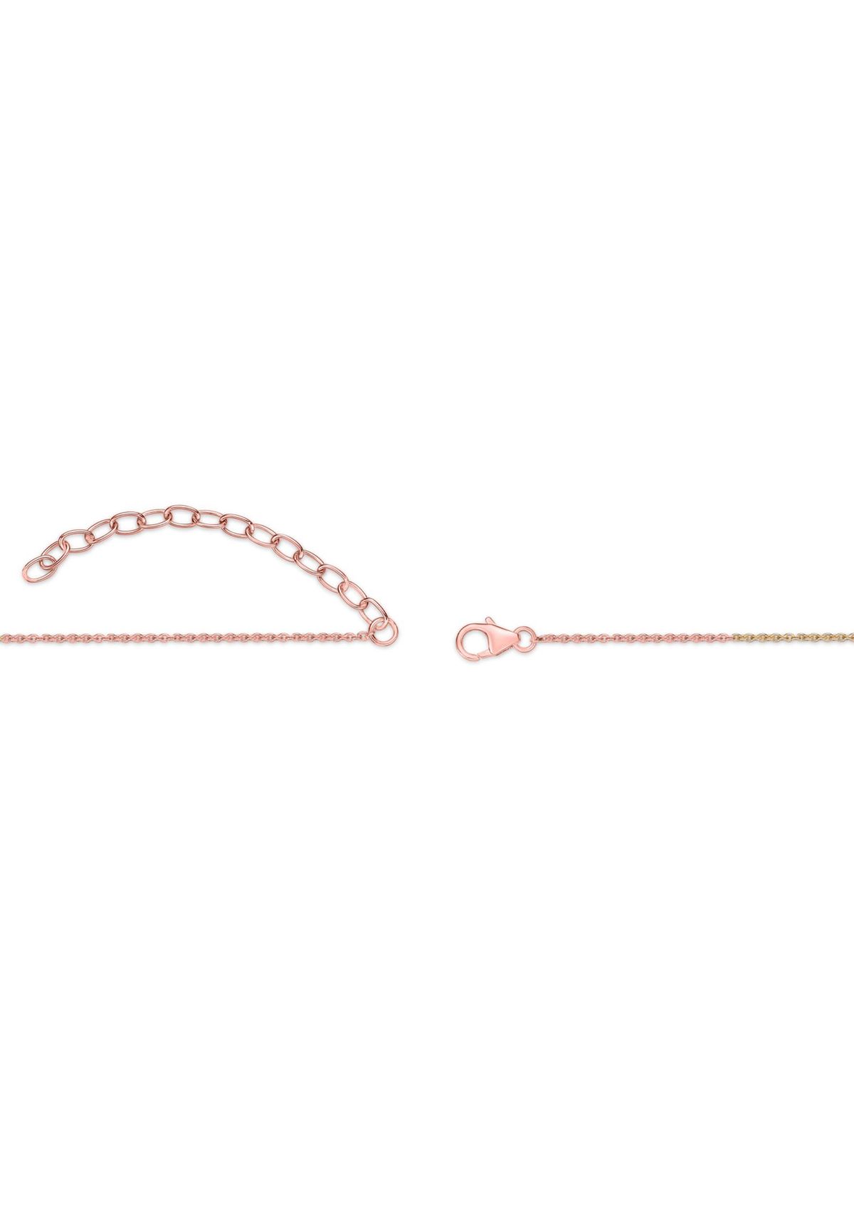 3/4 ct. t.w. Morganite and 1/10 ct. t.w. Diamond Pendant Necklace in 10K Rose Gold