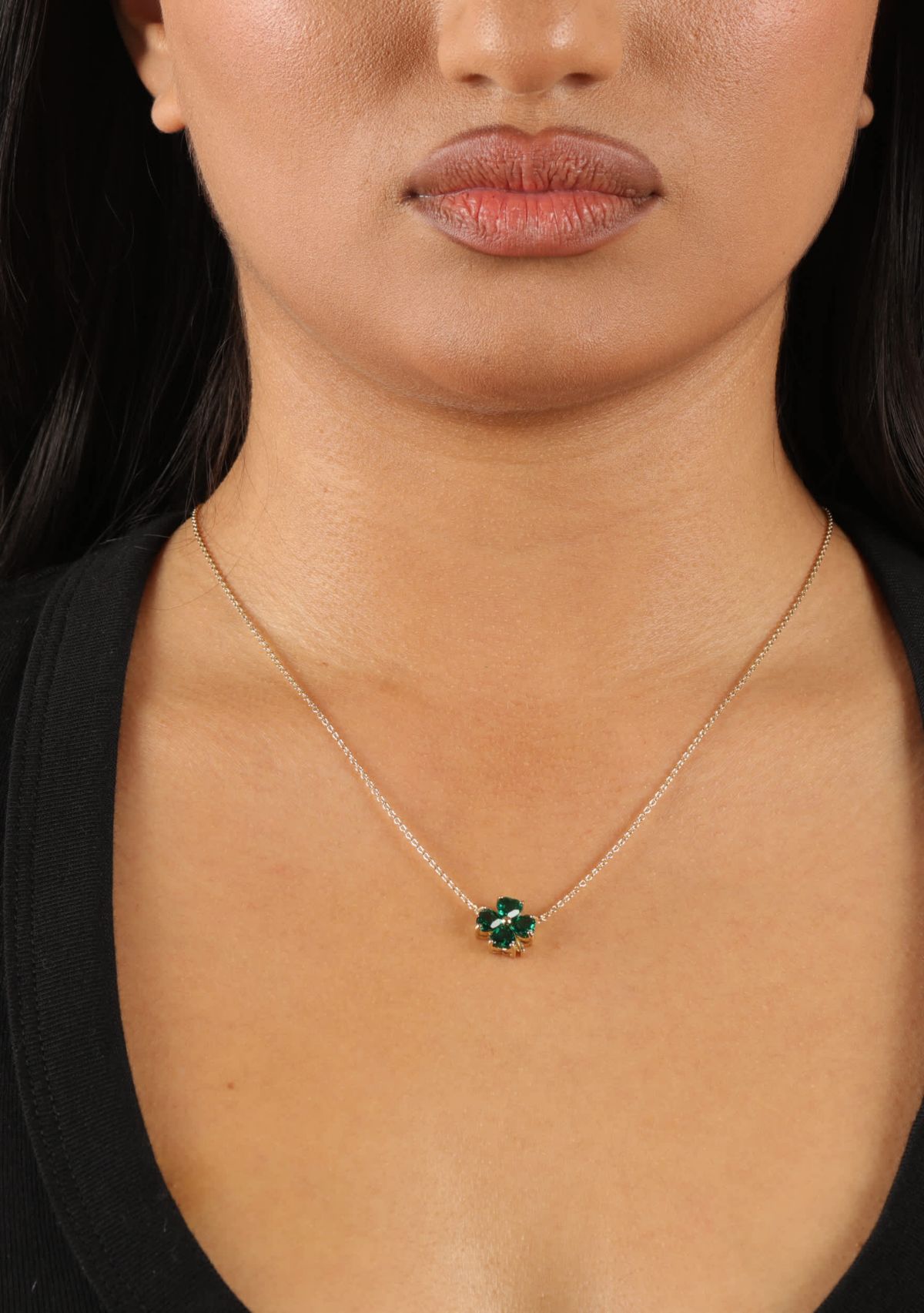 Lab Created 2 ct. t.w. Created Emerald Pendant Necklace in 2 Micron Gold Plated Sterling Silver