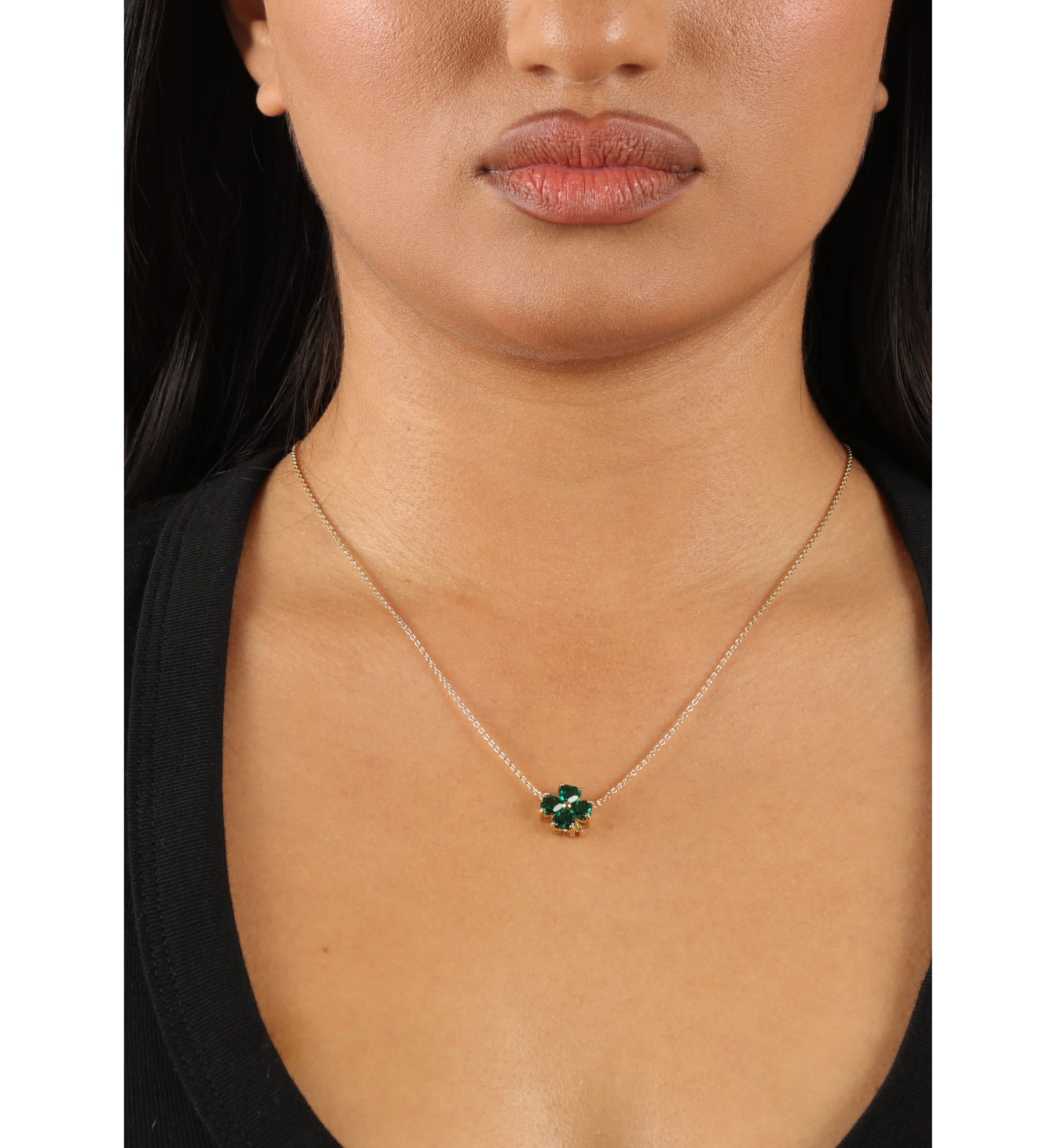 Lab Created 2 ct. t.w. Created Emerald Pendant Necklace in 2 Micron Gold Plated Sterling Silver