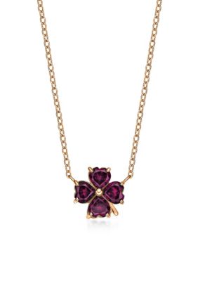 Gemminded Lab Created 2 3/8 ct. t.w. Created Ruby Pendant Necklace in 2 Micron Rose Gold Plated Sterling Silver, Red, 18 in