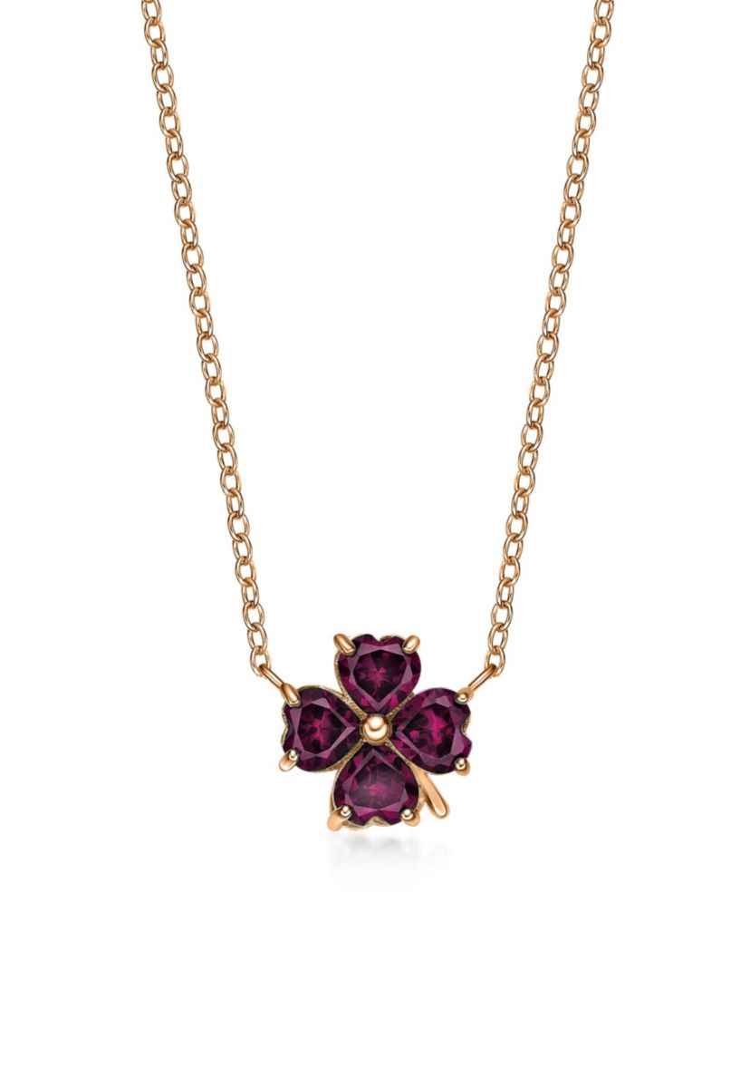 Lab Created 2 3/8 ct. t.w. Created Ruby Pendant Necklace in 2 Micron Rose Gold Plated Sterling Silver