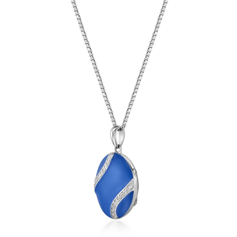 Lab Created 1 ct. t.w. Created White Sapphire Locket Pendant in Sterling Silver
