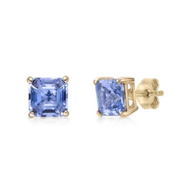 Gemminded Lab Created 1.68 ct. t.w. Created Aquamarine Earrings in 10K Gold, Blue