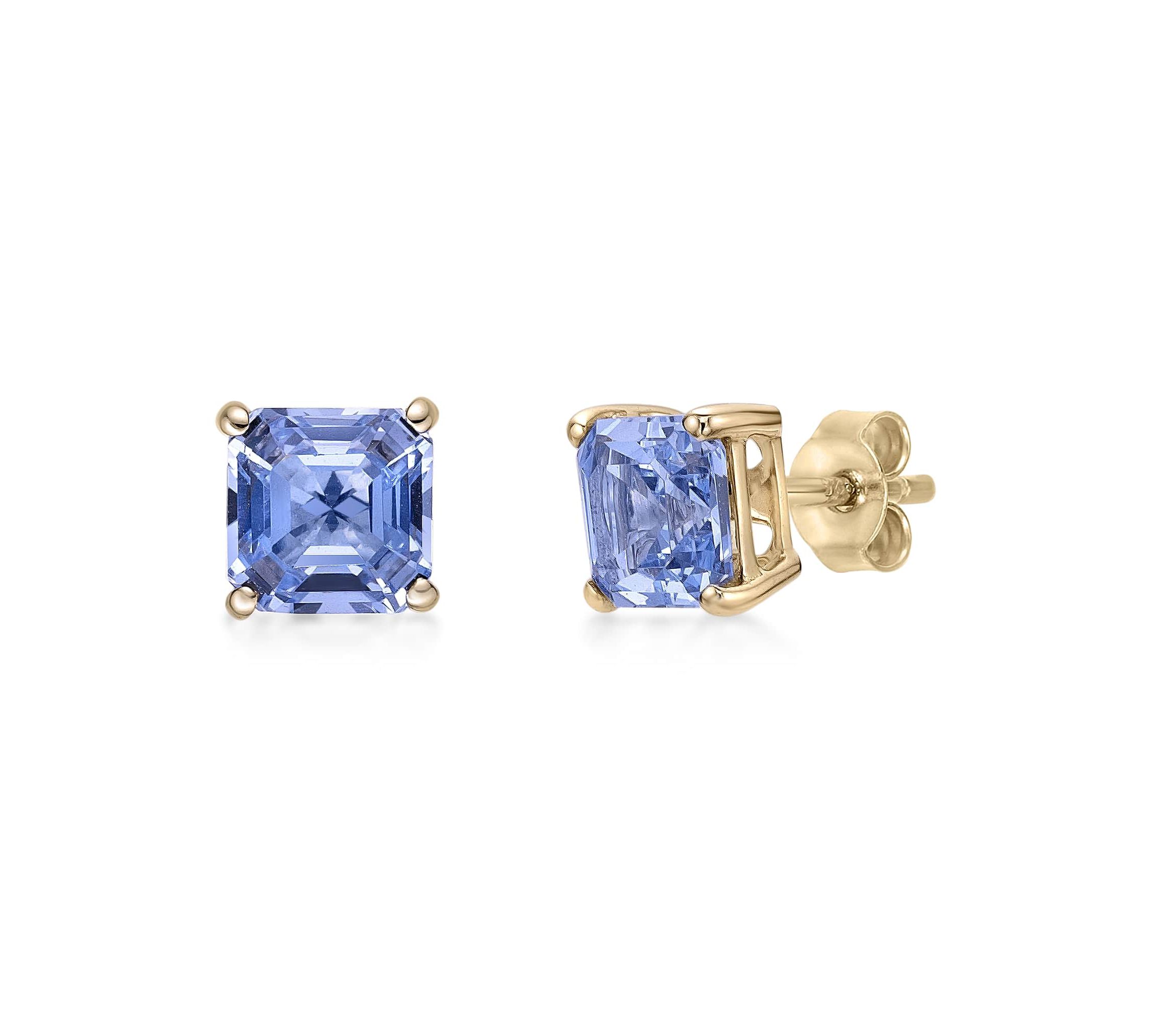 Lab Created 1.68 ct. t.w. Created Aquamarine Earrings in 10K Gold