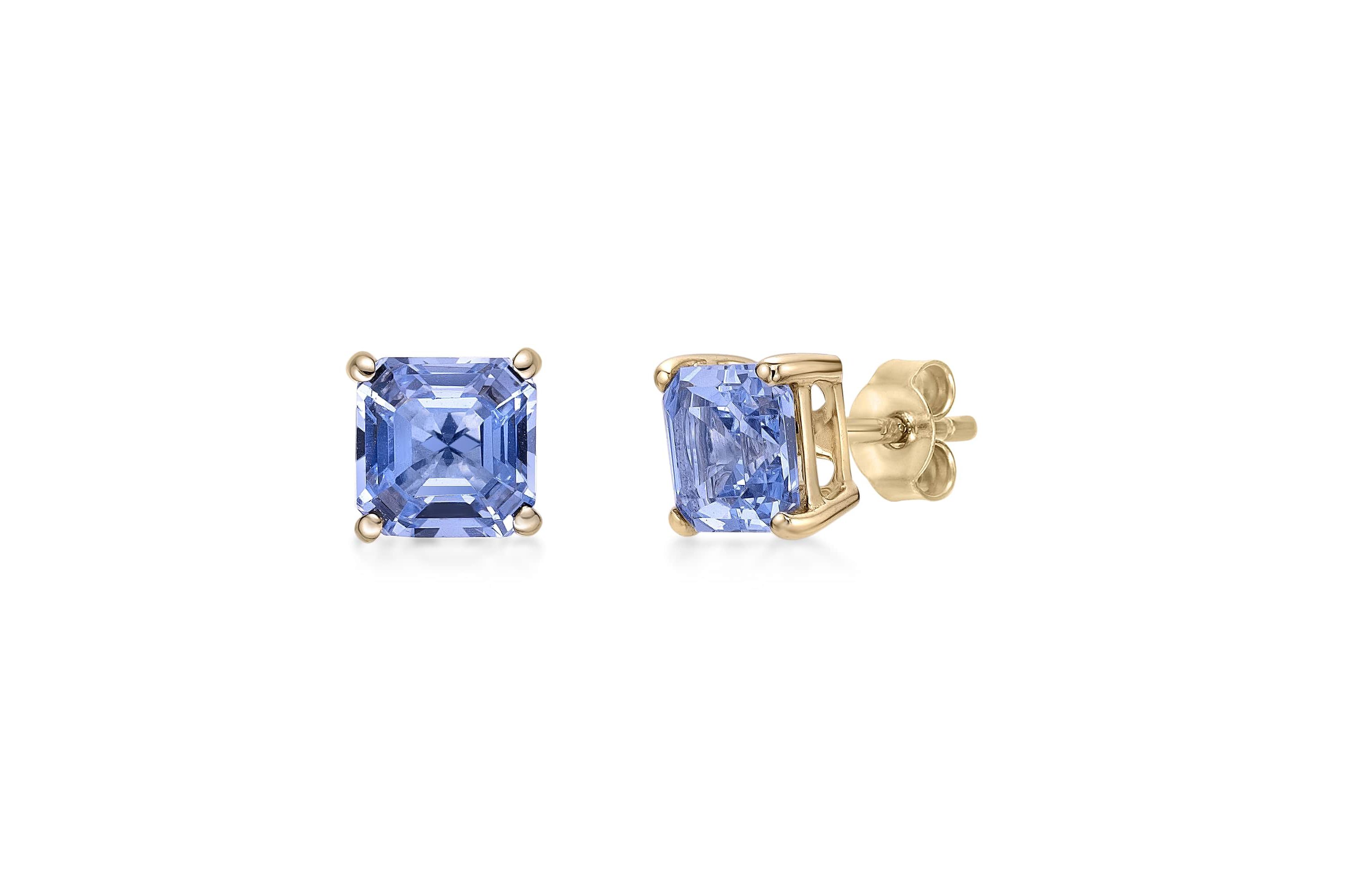 Lab Created 1.68 ct. t.w. Created Aquamarine Earrings in 10K Gold