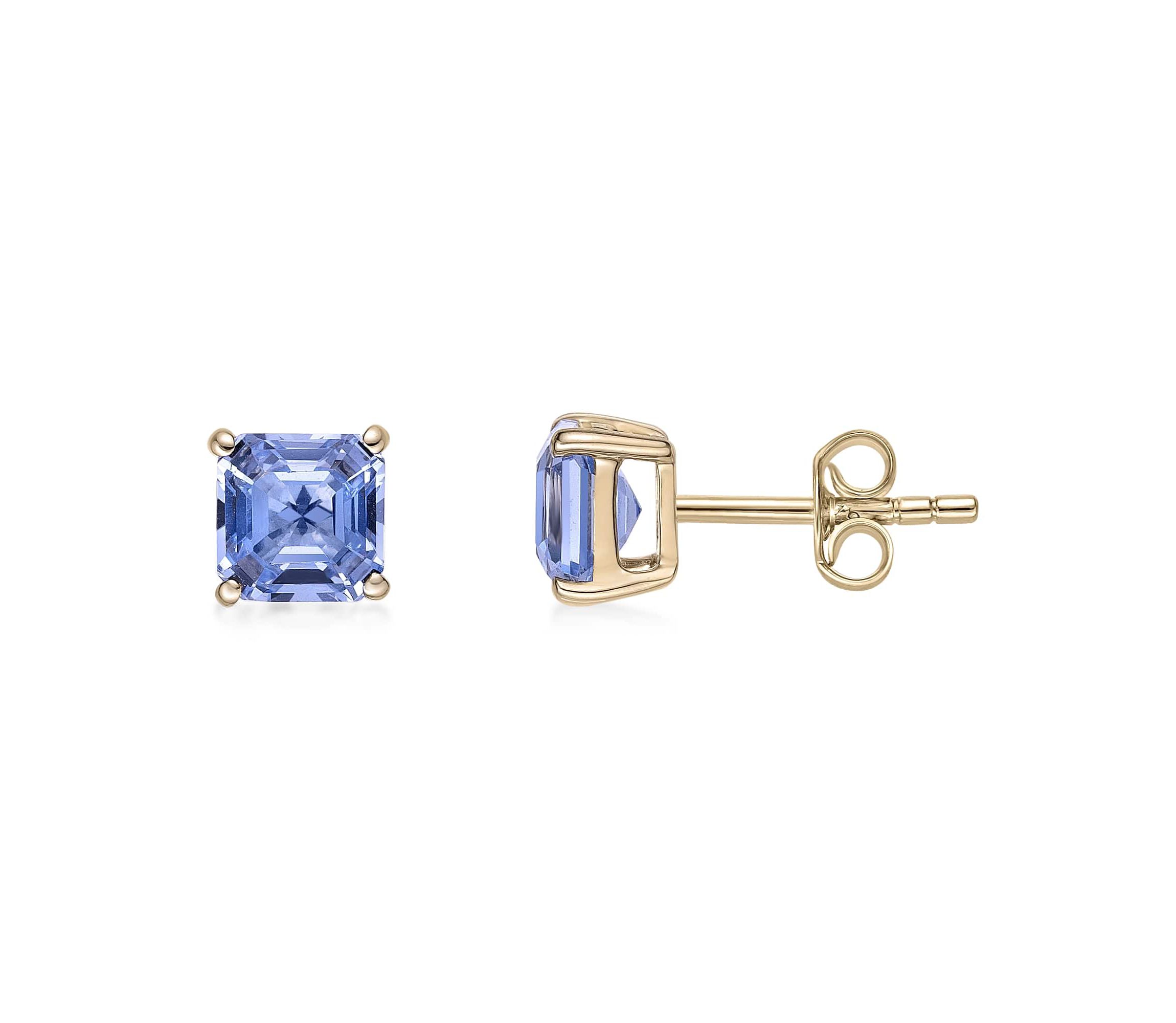 Lab Created 1.68 ct. t.w. Created Aquamarine Earrings in 10K Gold