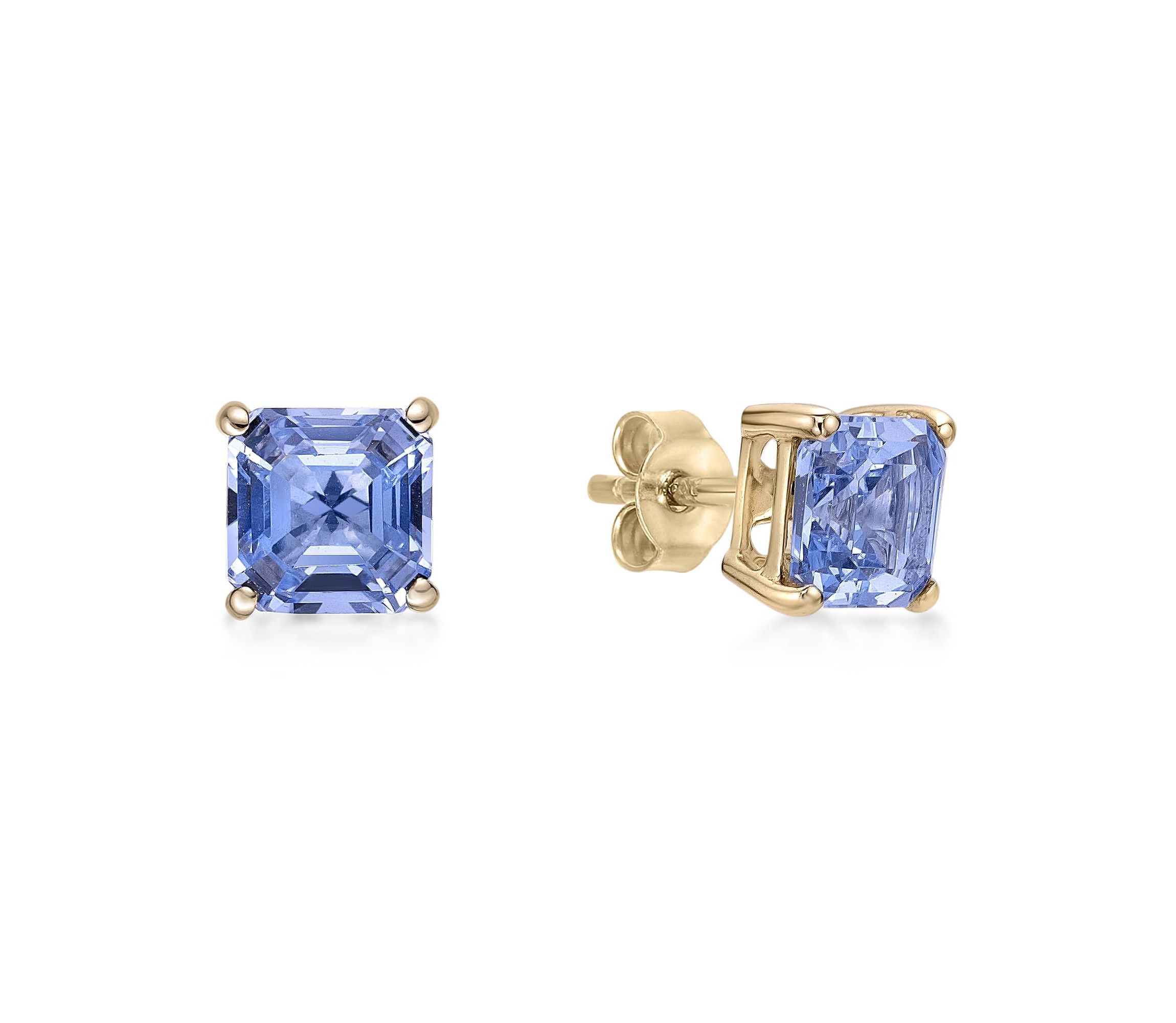 Lab Created 1.68 ct. t.w. Created Aquamarine Earrings in 10K Gold