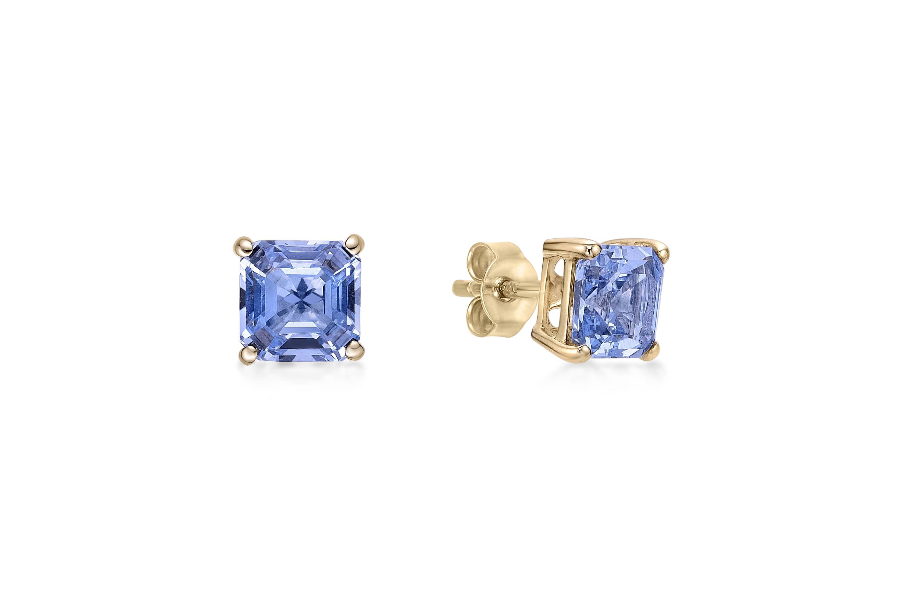 Lab Created 1.68 ct. t.w. Created Aquamarine Earrings in 10K Gold