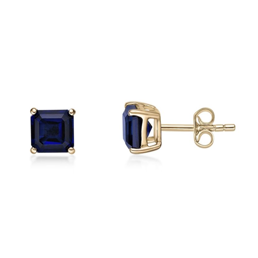 Lab Created 1.96 ct. t.w. Created Sapphire Earrings in 10K Gold