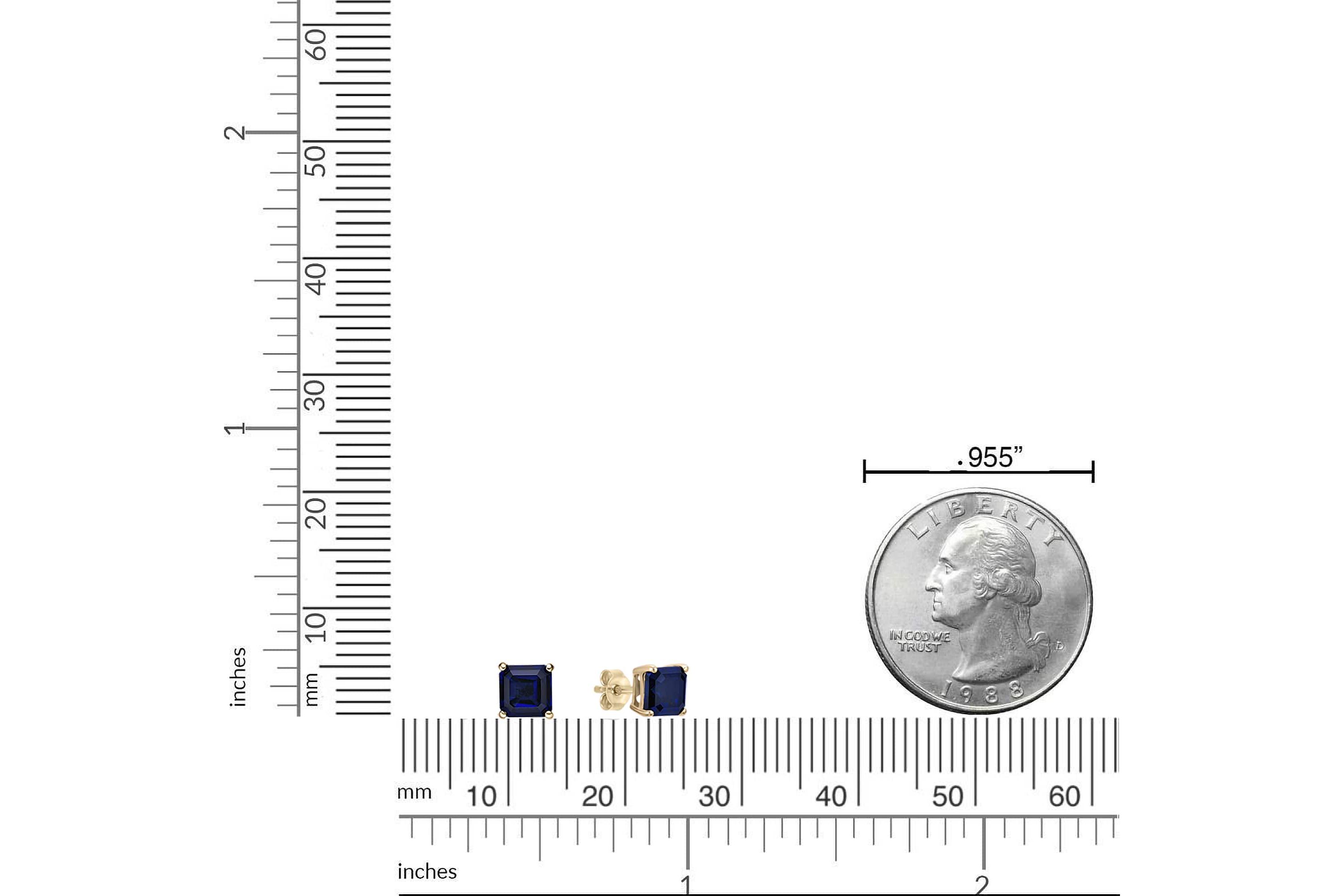 Lab Created 1.96 ct. t.w. Created Sapphire Earrings in 10K Gold