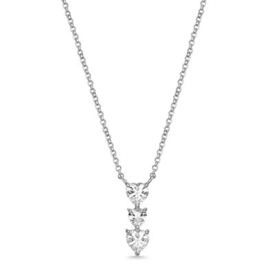 Gemminded Lab Created 1 1/2 ct. t.w.Created White Sapphire Pendant Necklace in Sterling Silver, 18 in