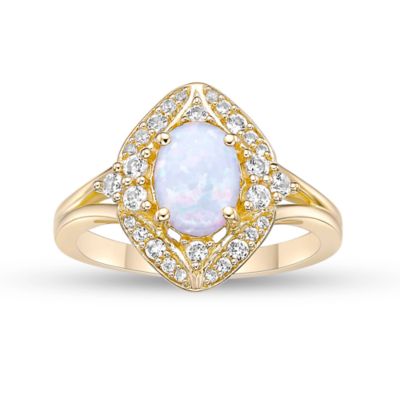 Gemminded Lab-Created Sapphire & Gemstone Ring in 2 micron 18k Gold-Plated Sterling Silver, 5