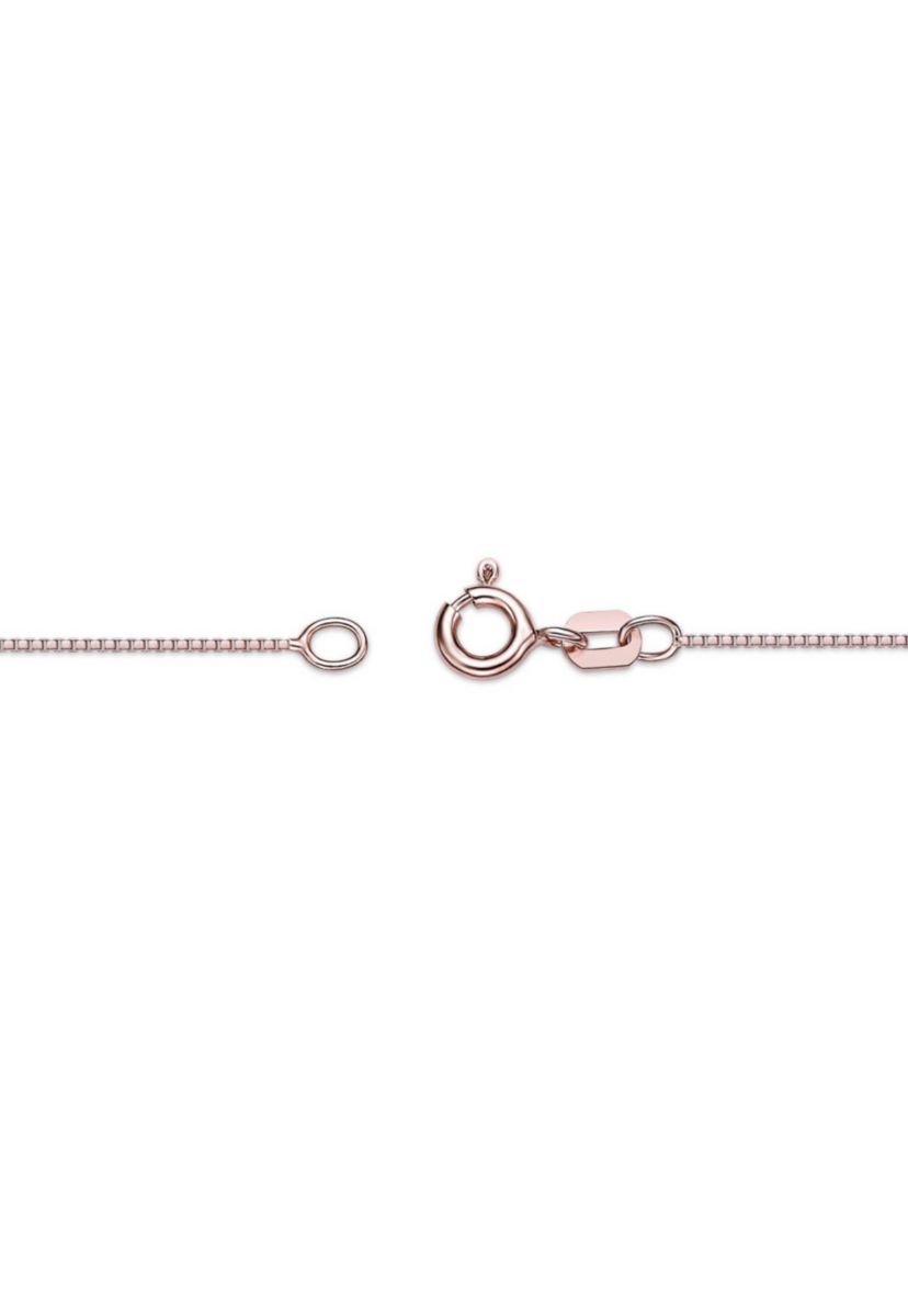 Amethyst and Created White Sapphire Pendant in 2 Micron Rose Gold Plated Sterling Silver