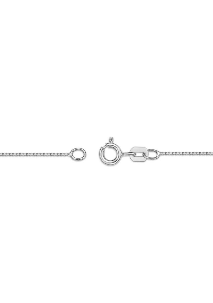 Blue Topaz and Created White Sapphire Pendant Necklace in Sterling Silver